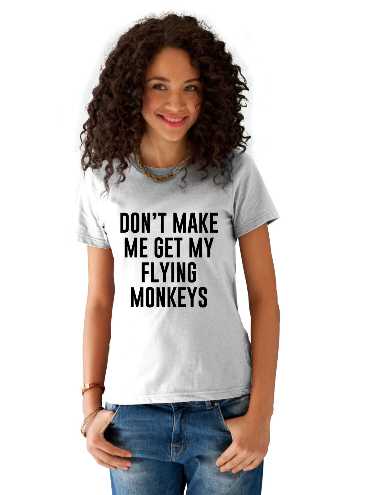 Reducere 33% la Tricou dama alb  - Flying Monkeys