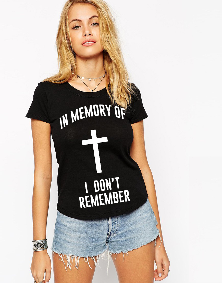 Reducere 33% la Tricou dama negru - In memory