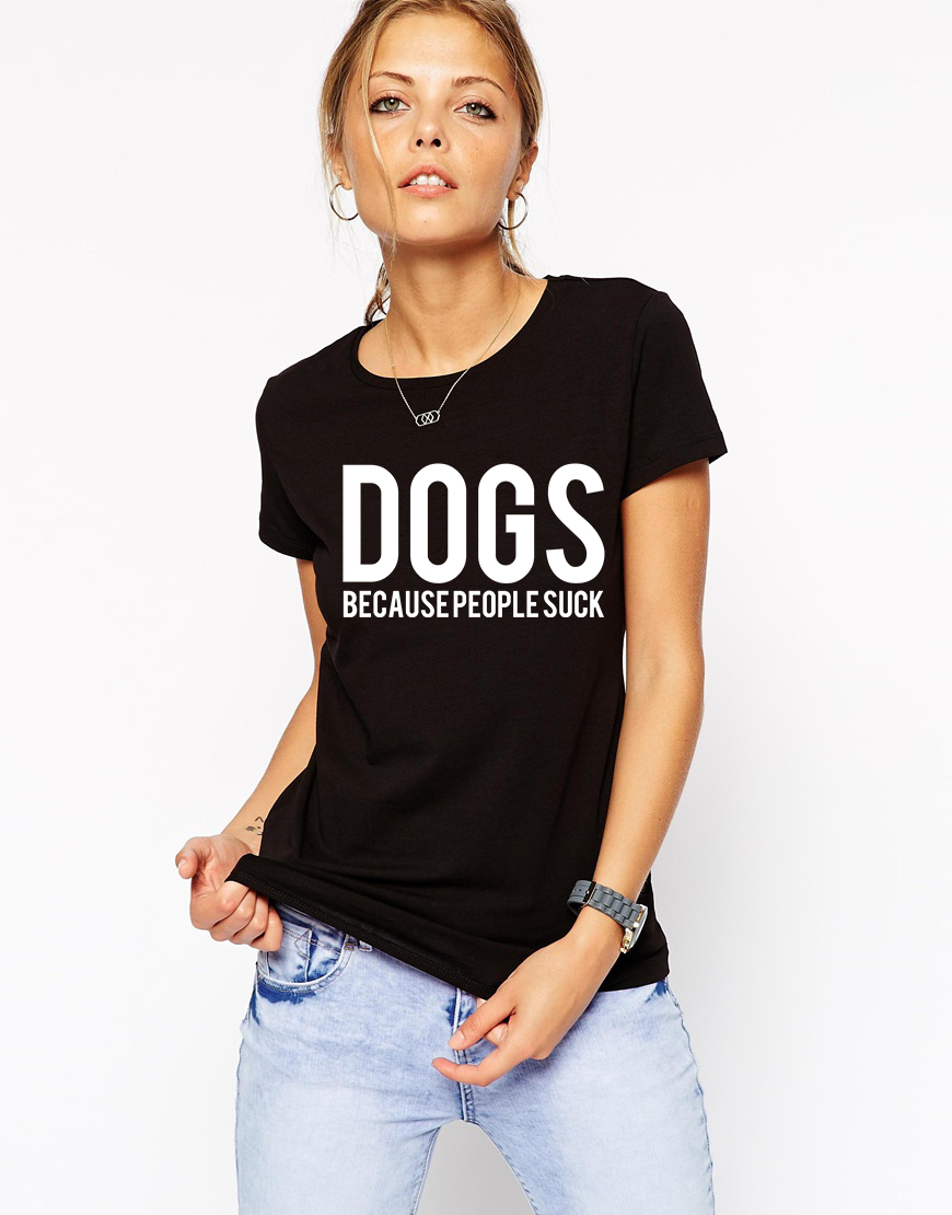 Reducere 33% la Tricou dama negru - DOGS