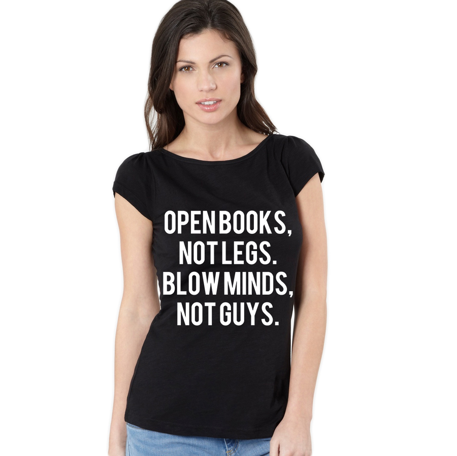 Reducere 33% la Tricou dama negru, Open Books