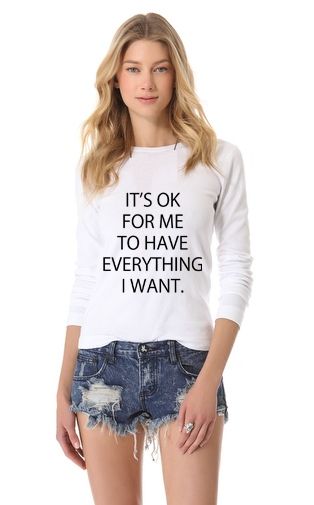 Reducere 27% la Bluza It's ok for me - Alb