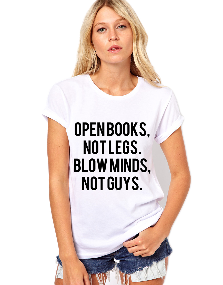 Reducere 33% la Tricou dama alb  -  Open Books