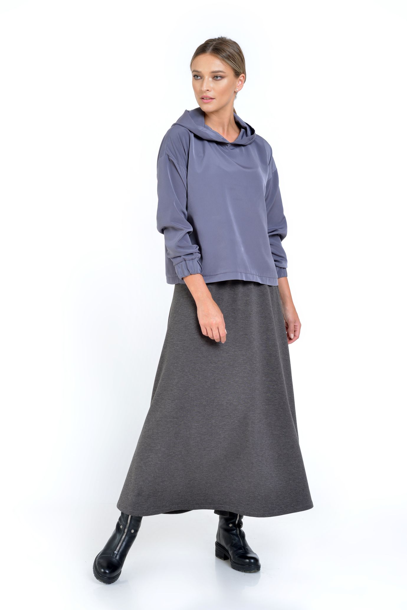 Reducere 15% la Fusta Lunga Gri