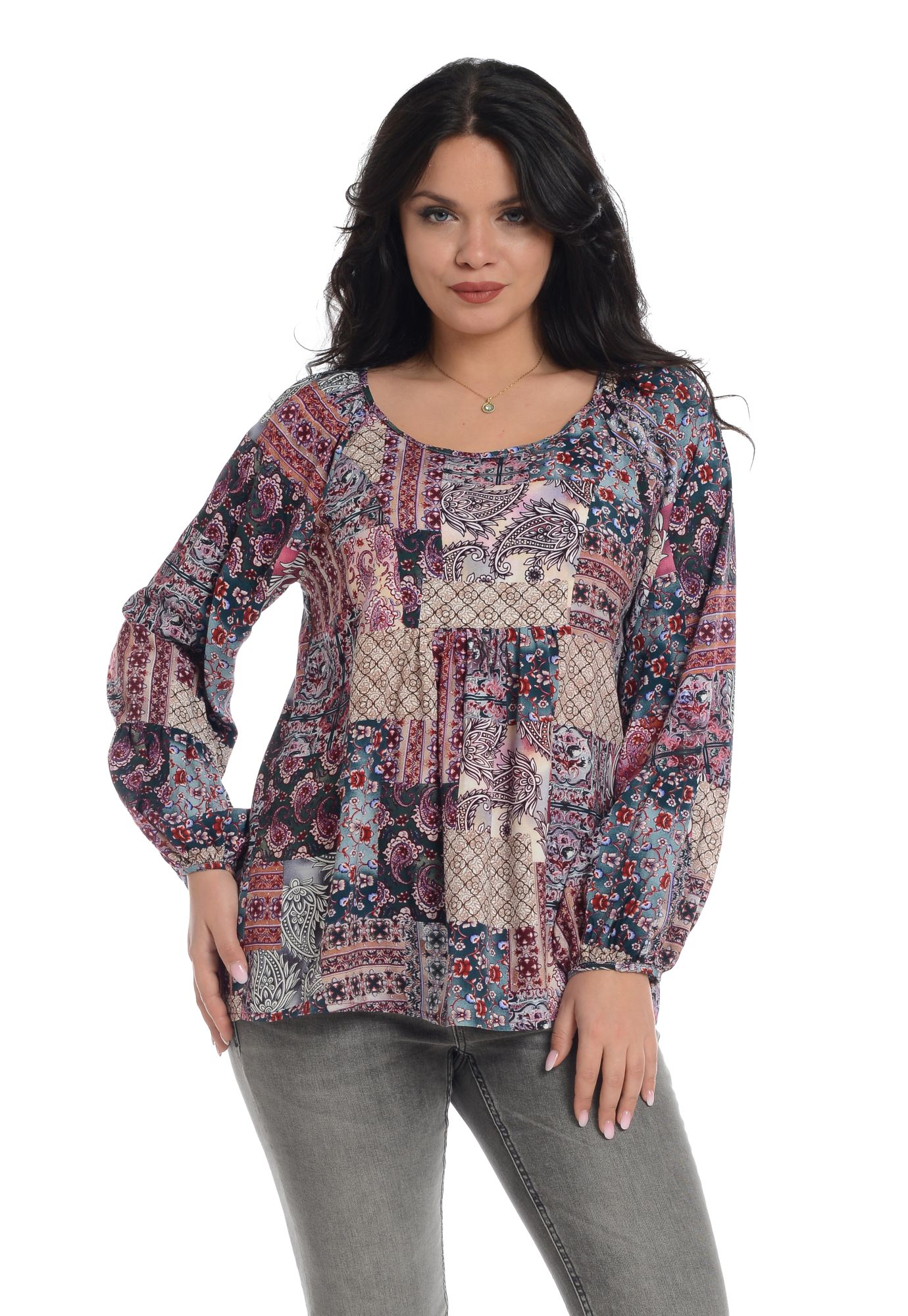 Reducere 33% la Bluza Dama Platca Mov cu Maneci Bufante