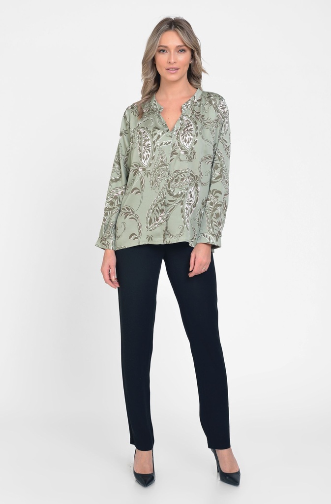Reducere 26% la Camasa Dama Verde cu imprimeu floral