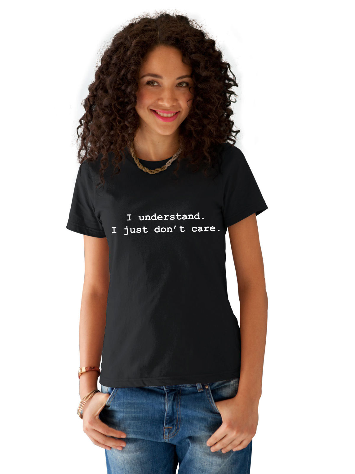 Reducere 33% la Tricou dama negru -  I understand