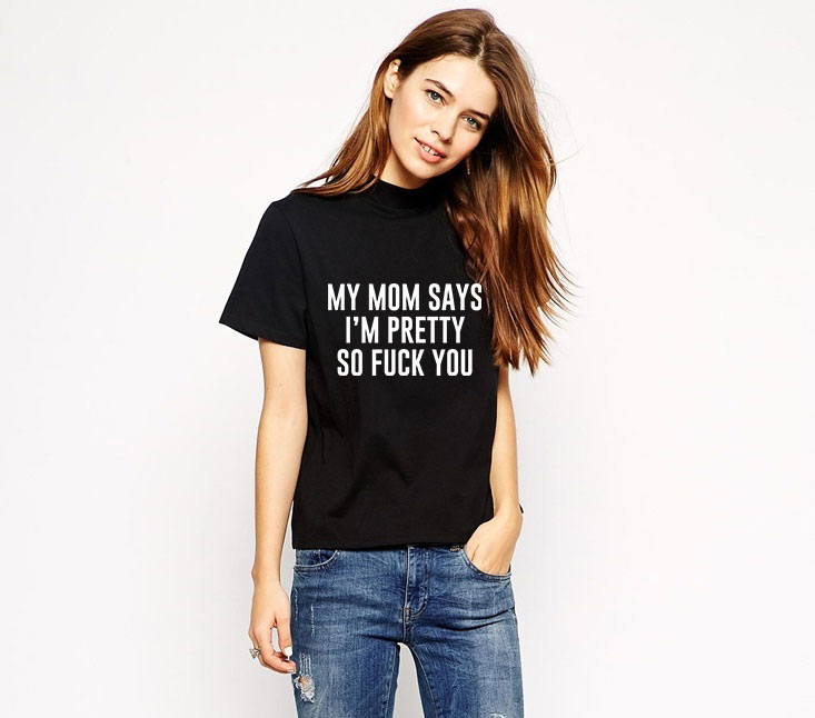 Reducere 33% la Tricou dama negru -  My MOM says