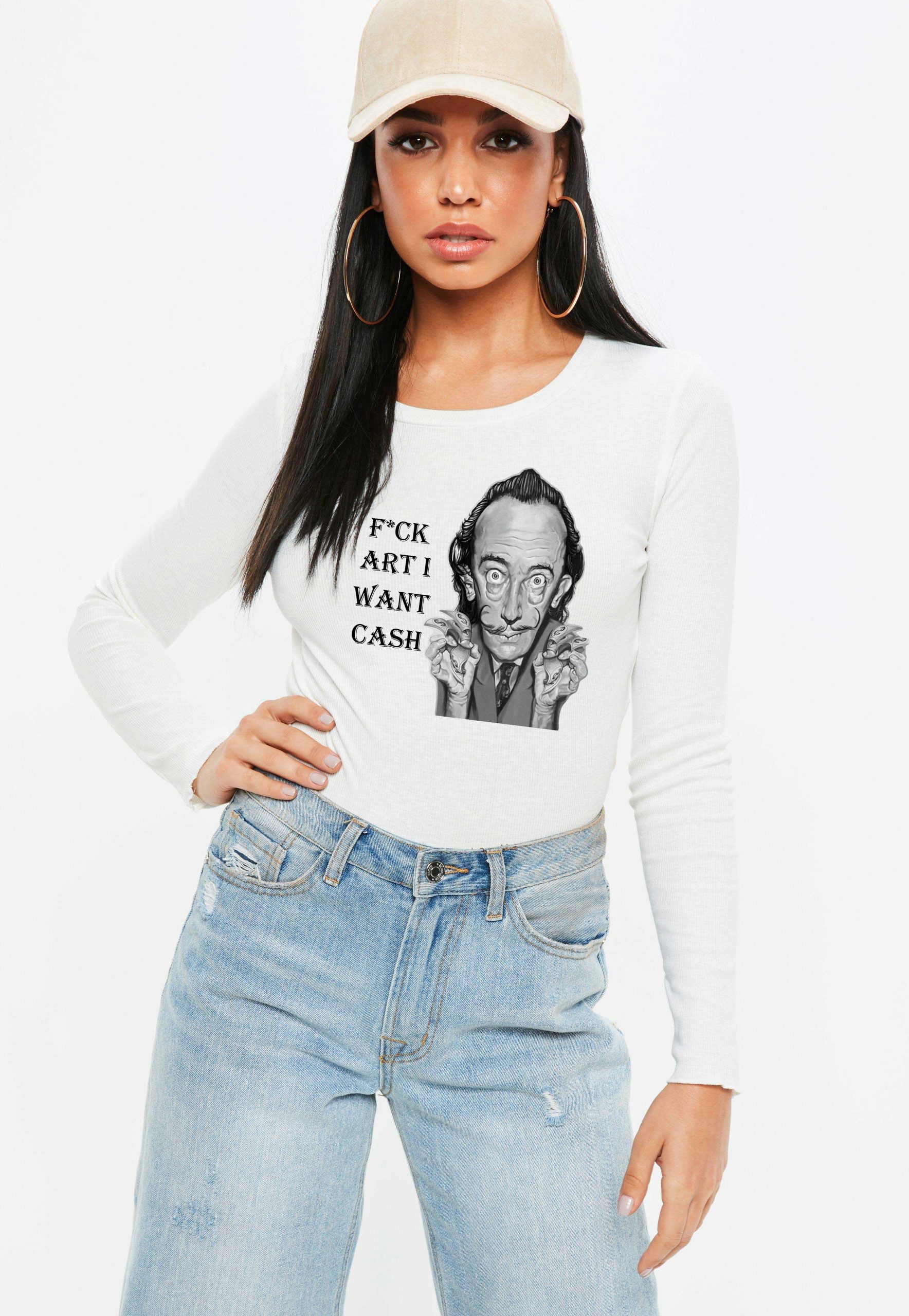 Reducere 27% la Bluza dama alba - Dali - I want CASH