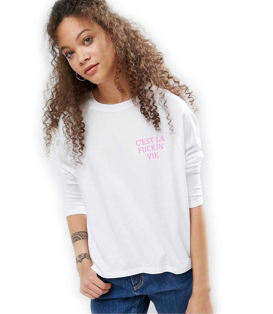 Reducere 27% la Bluza dama alba - C'est la vie