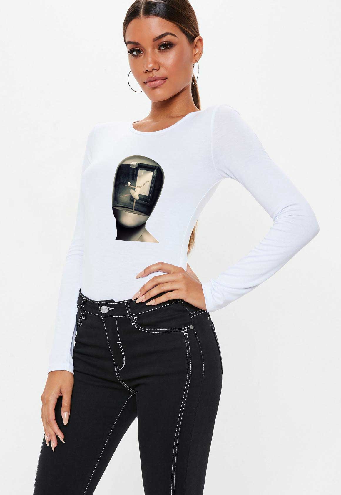 Reducere 27% la Bluza dama alba - Dali - Globul