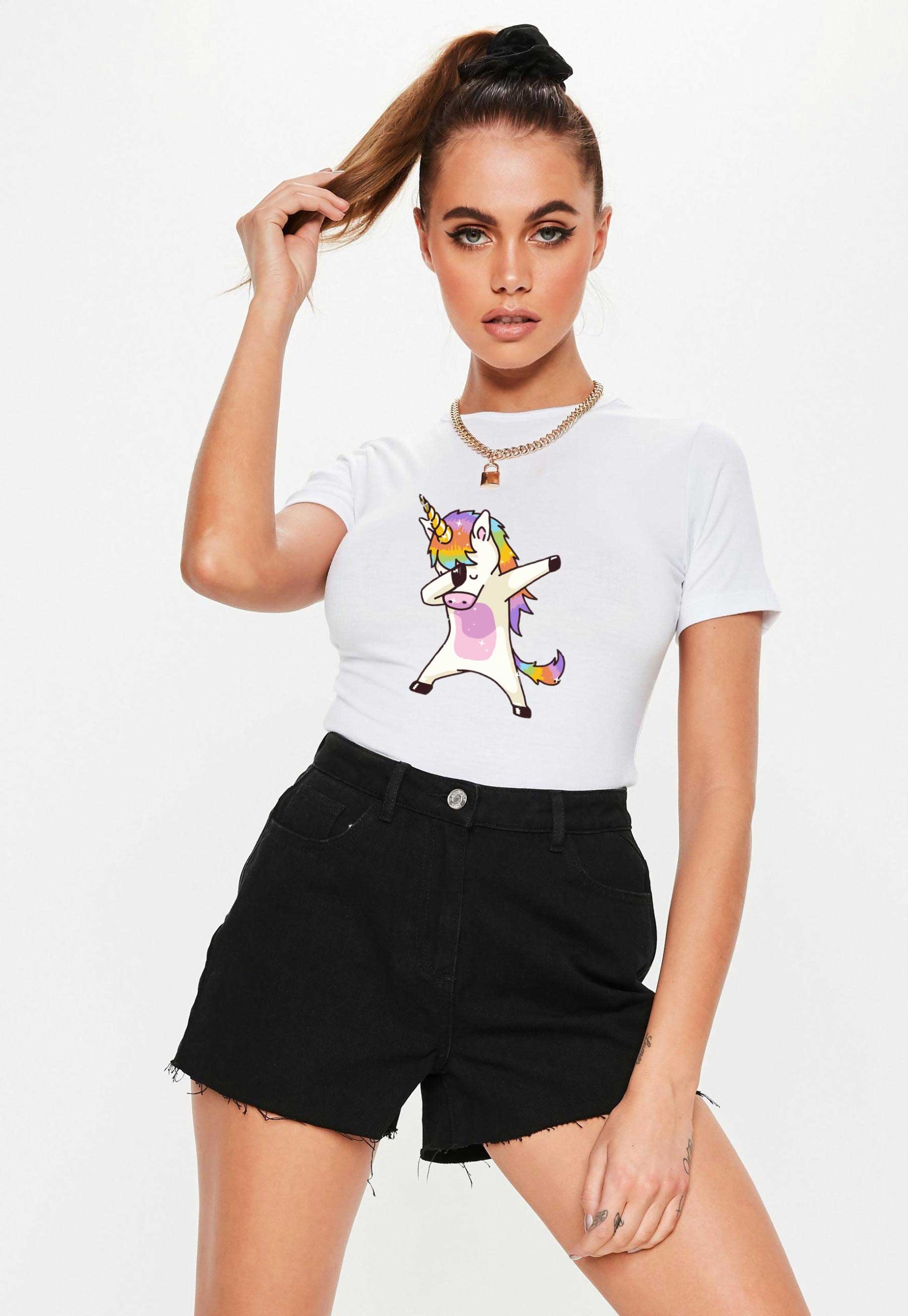 Reducere 33% la Tricou dama alb -  Cool Unicorn