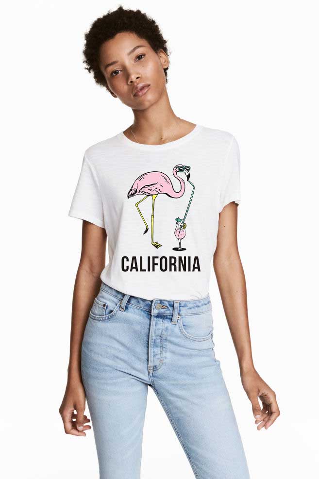 Reducere 33% la Tricou dama alb - California