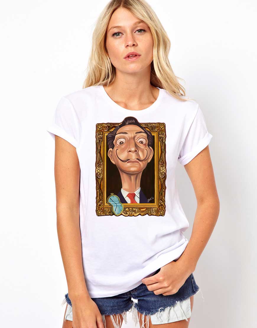Reducere 33% la Tricou dama alb - Dali - Frame