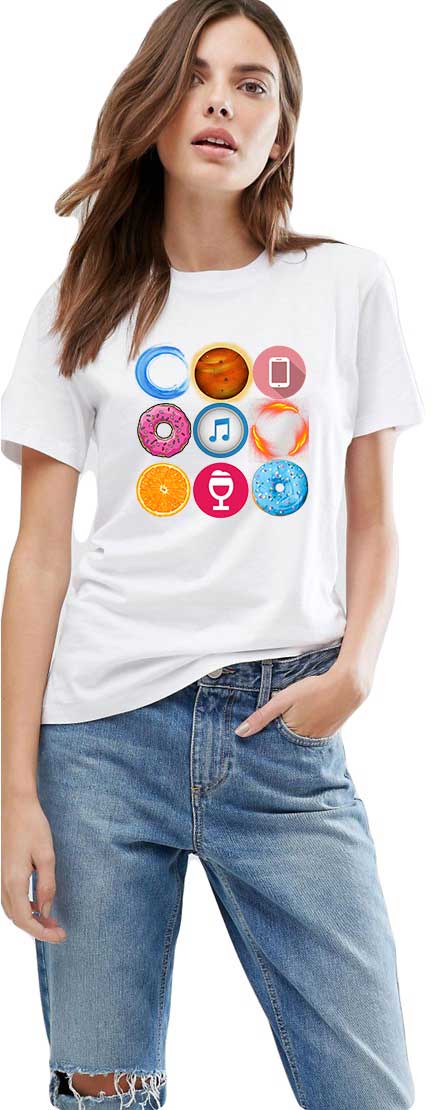 Reducere 33% la Tricou dama alb - Circle