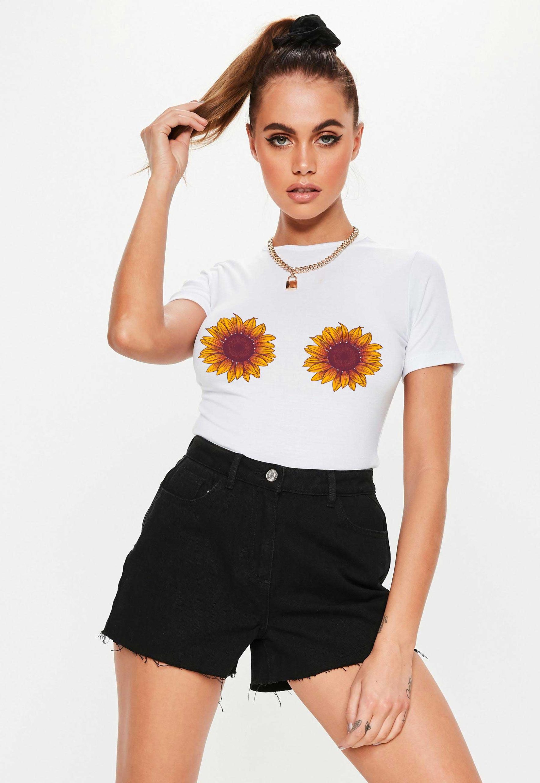 Reducere 33% la Tricou dama alb - Sunflower
