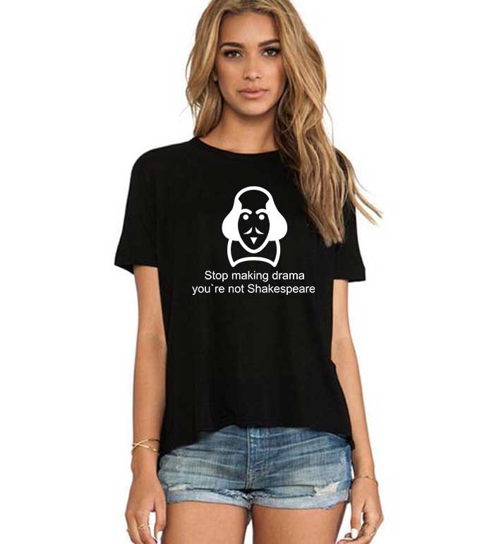 Reducere 33% la Tricou dama negru - Shakespeare Drama