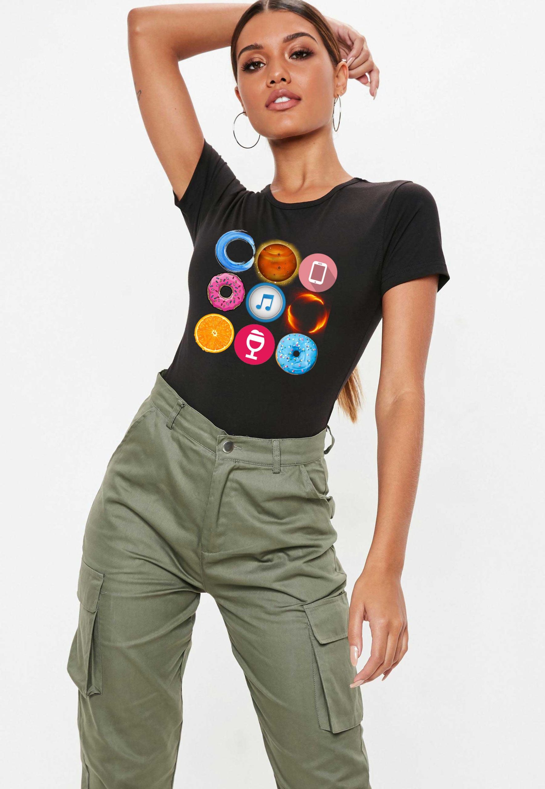 Reducere 33% la Tricou dama negru - Circle