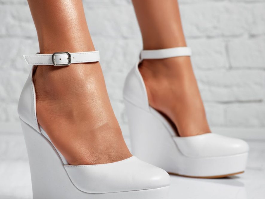 Reducere 24% la Pantofi Dama cu Platforma Ilona Albi #13951