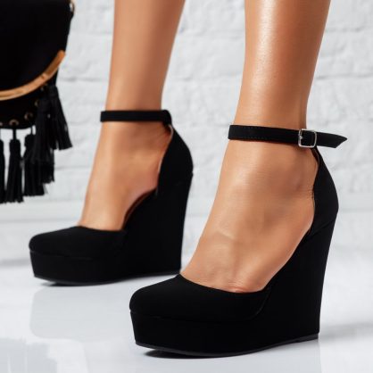 Reducere 24% la Pantofi Dama cu Platforma Monaco Negri #13947