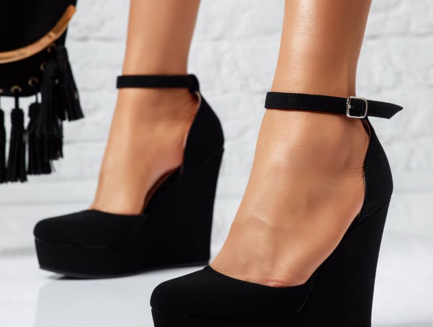 Reducere 24% la Pantofi Dama cu Platforma Monaco Negri #13947