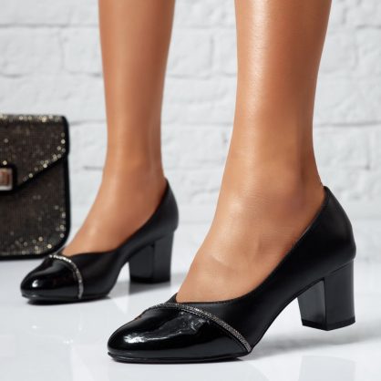 Reducere 24% la Pantofi Dama cu Toc Petra Negri #14035
