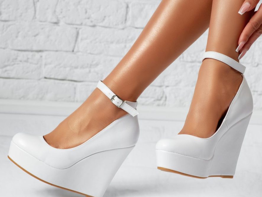 Reducere 24% la Pantofi Dama cu Platforma Ranya Albi #13957