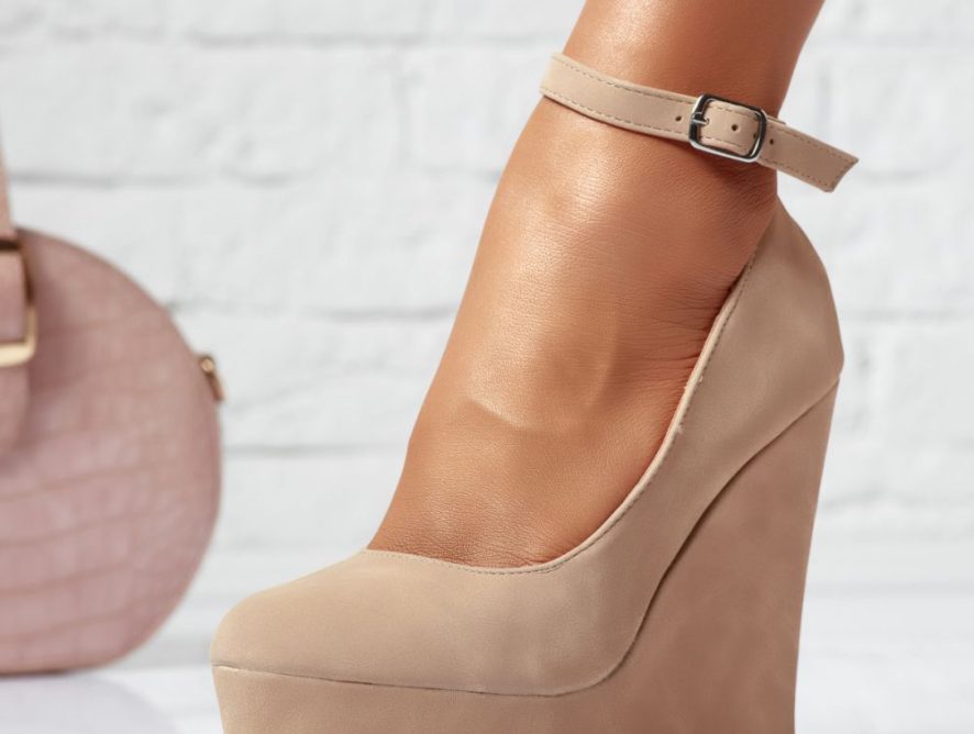 Reducere 24% la Pantofi Dama cu Platforma Nora Bej #13955