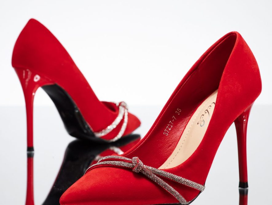Reducere 42% la Pantofi Dama cu Toc Iustin Rosii #14104