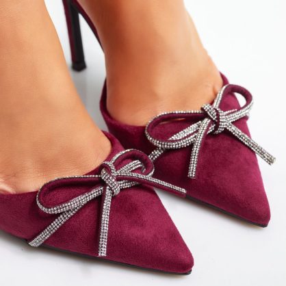 Reducere 41% la Pantofi Dama cu Toc Spencer Mov #14298