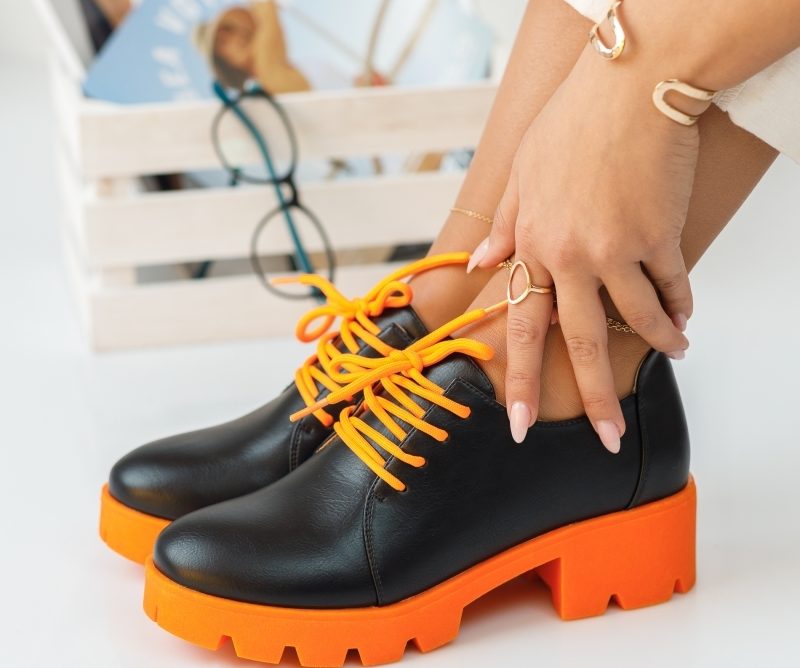 Reducere 44% la Pantofi Casual Audrey Portocalii #375M