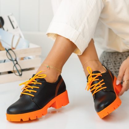 Reducere 44% la Pantofi Casual Emery Portocalii #379M