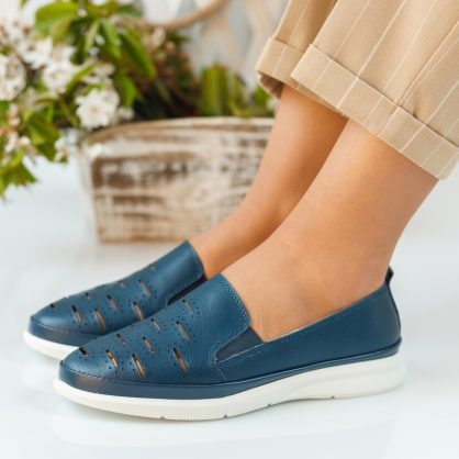 Reducere 29% la Pantofi Dama Piele Naturala Padova Bleumarin #893PN