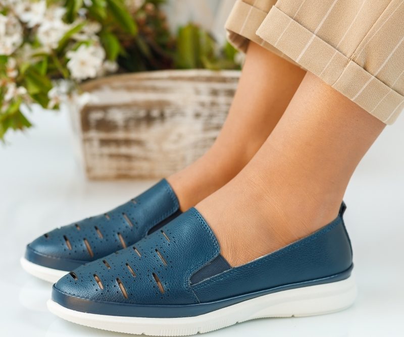 Reducere 29% la Pantofi Dama Piele Naturala Padova Bleumarin #893PN