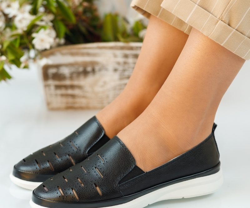 Reducere 29% la Pantofi Dama Piele Naturala Padova Negri #890PN