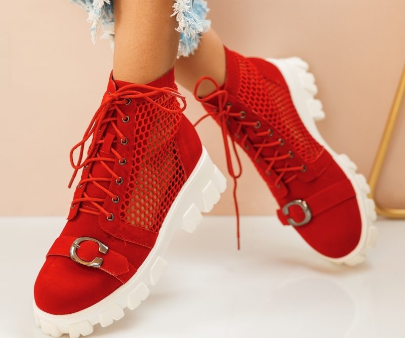 Reducere 29% la Ghete Primavara Julia Rosii #681M