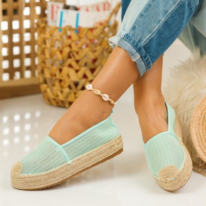 Reducere 42% la Espadrile Dama Ova Verzi #753M