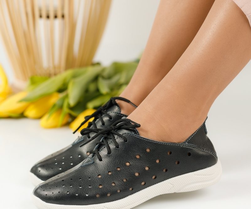 Reducere 38% la Pantofi Piele Naturala Anda Negri #1244M