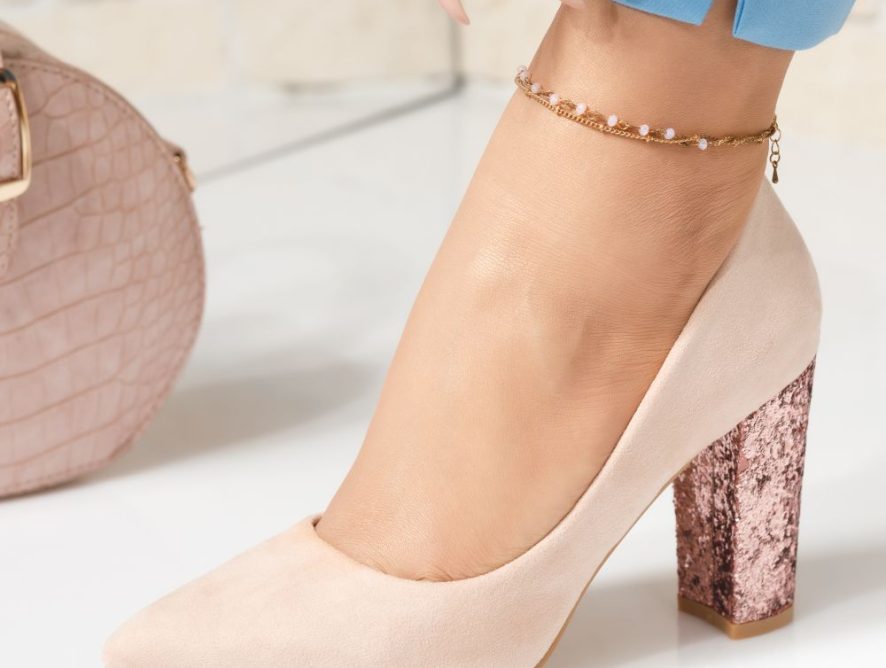 Reducere 24% la Pantofi Dama cu Toc Katherine Bej #3927M