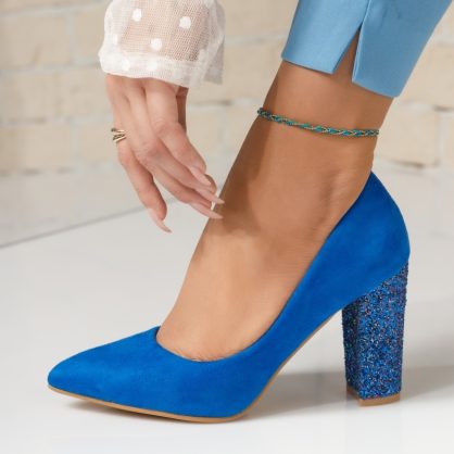 Reducere 24% la Pantofi Dama cu Toc Katherine Bleumarin #3925M