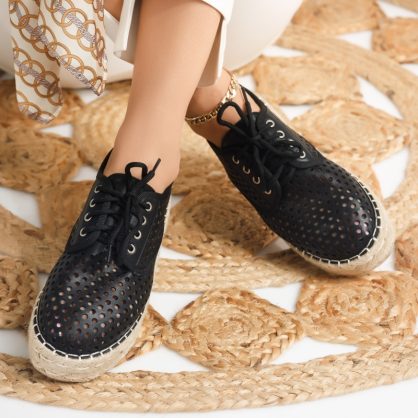 Reducere 30% la Espadrile Dama Emilia Negre #4315M