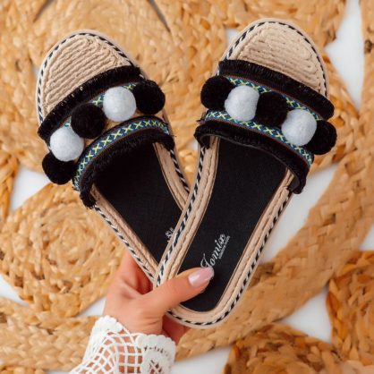 Reducere 40% la Papuci Dama Emma Negri #5865M