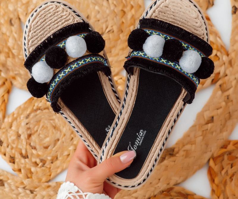 Reducere 40% la Papuci Dama Emma Negri #5865M