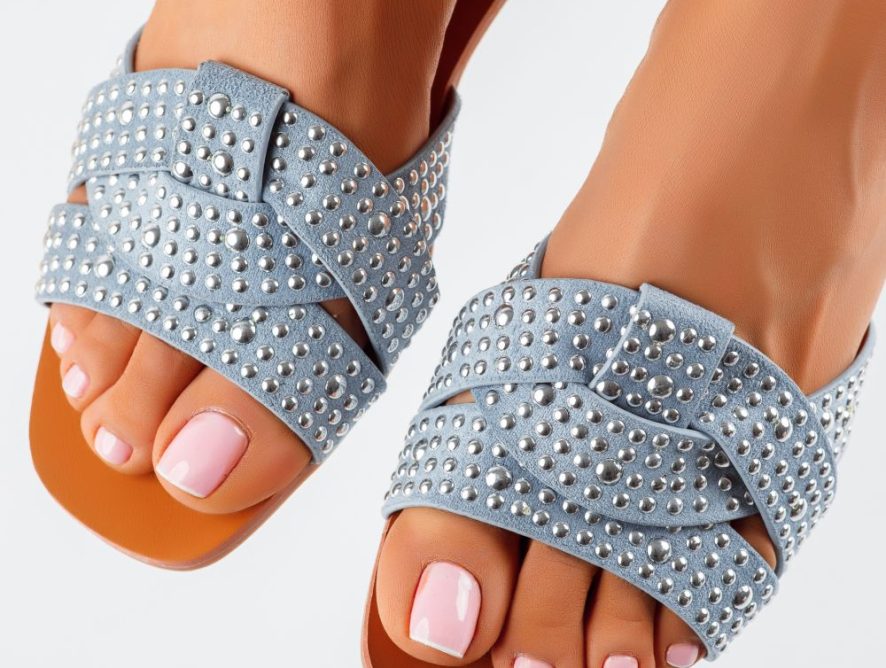 Reducere 40% la Papuci Dama Mina Albastri #6015M