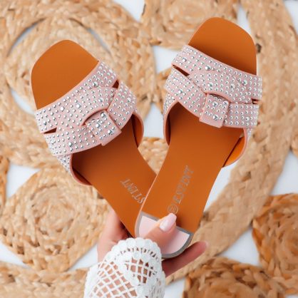 Reducere 40% la Papuci Dama Mina Roz #6011M