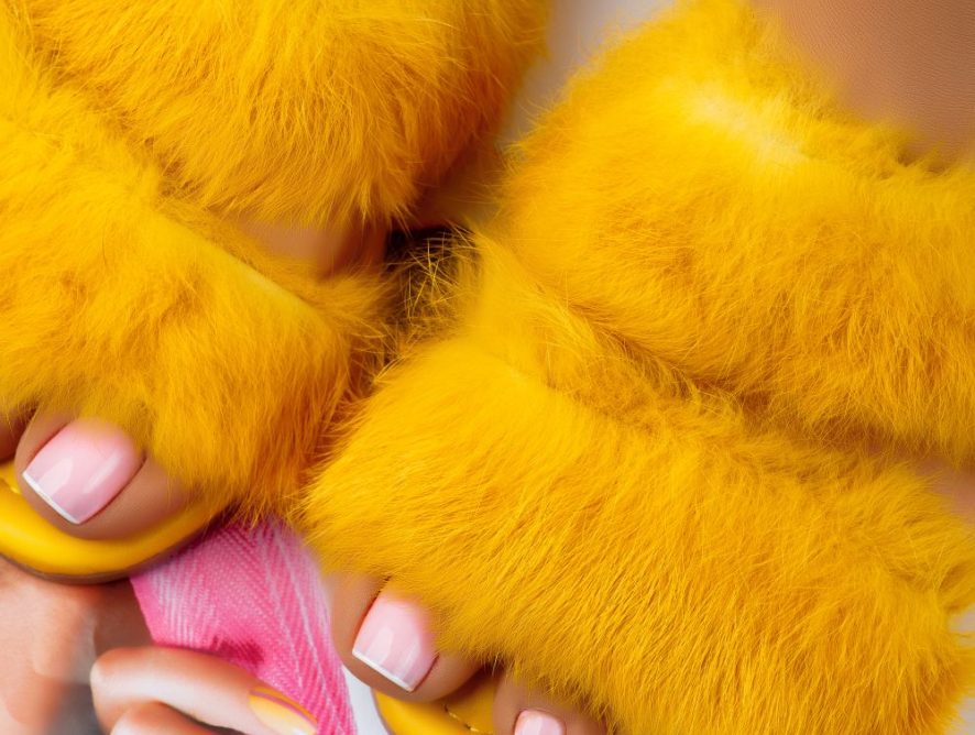 Reducere 30% la Papuci Dama Violeta Galbeni #6315M