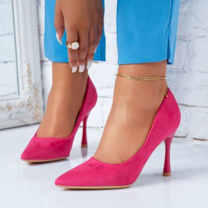 Reducere 24% la Pantofi Dama cu Toc Drip Fucsia #6643M