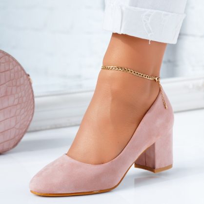 Reducere 24% la Pantofi Dama cu Toc Ink Roz #6640M