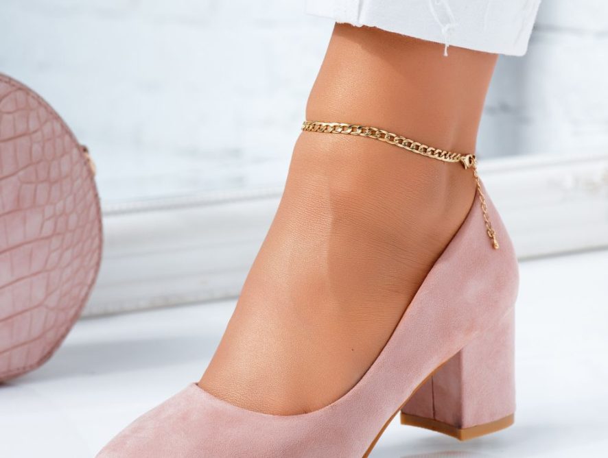 Reducere 24% la Pantofi Dama cu Toc Ink Roz #6640M