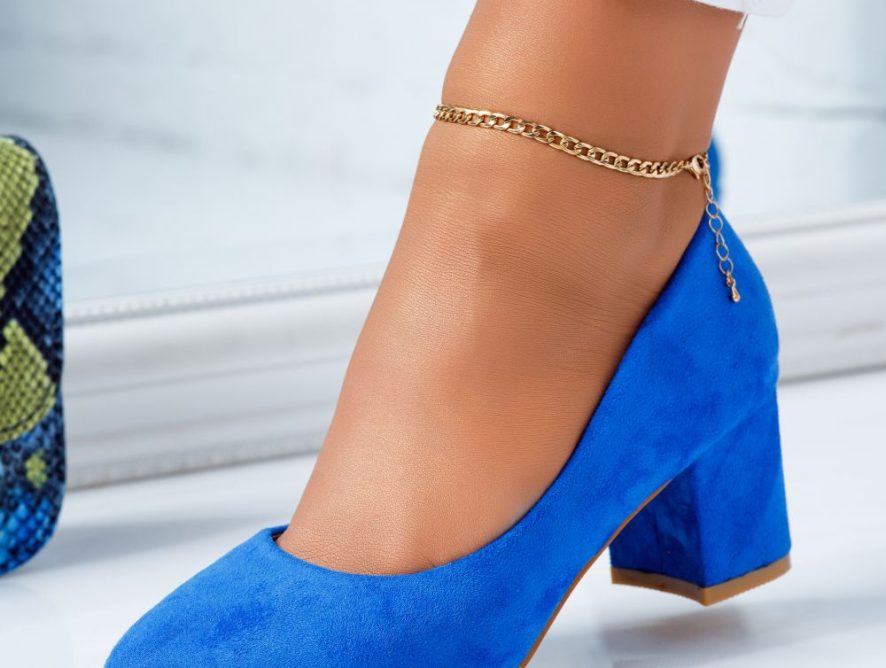 Reducere 24% la Pantofi Dama cu Toc Ink Albastri #6639M