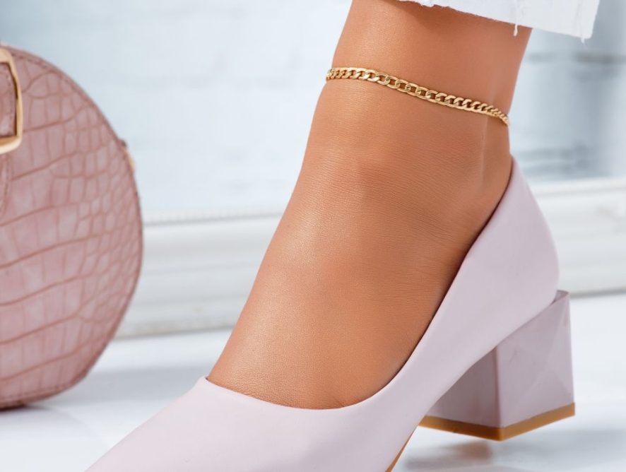 Reducere 24% la Pantofi Dama cu Toc Favela Roz #6631M